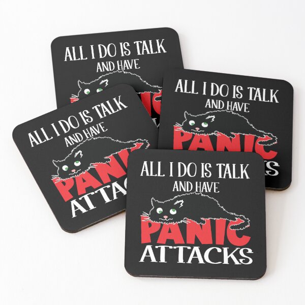 Item preview, ALL I DO IS TALK AND HAVE PANIC ATTACKS, FUNNY STRESSED CAT designed and sold by FlutteringWings.