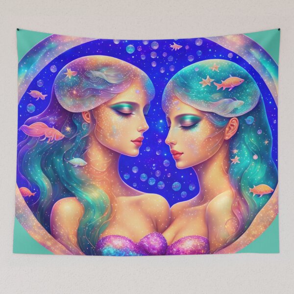 Item preview, TWO BEAUTIFUL MERMAIDS UNDER WATER designed and sold by DanaMire.