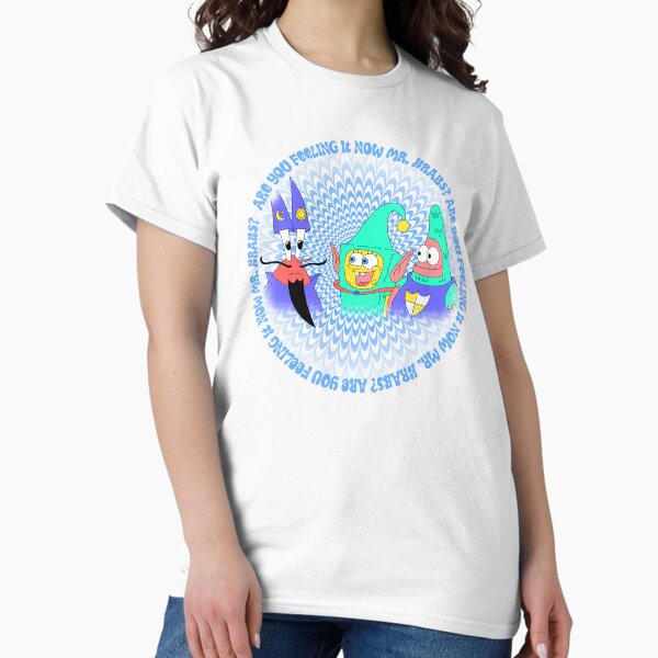 Vista previa del artículo con la obra «Bob Esponja Pantalones Cuadrados ¿Lo estás sintiendo ahora Sr. Cangrejo?», diseñado y vendido por FifthSun.