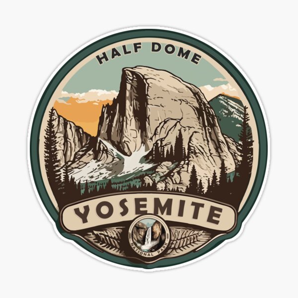 Half Dome /Yosemite National Park/ Retro Vintage Logo Design