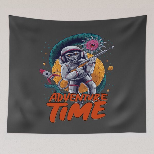 Item preview, Adventure Time with a Smokin' Space Monkey designed and sold by AEROSPACE-IND.