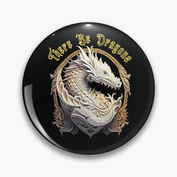 Item preview, There Be Dragons - White 04 (series) designed and sold by SteampunkMoai.