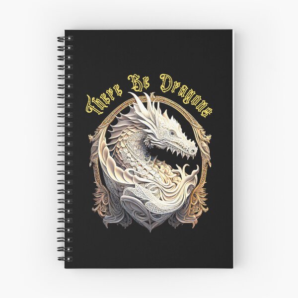 Item preview, There Be Dragons - White 04 (series) designed and sold by SteampunkMoai.