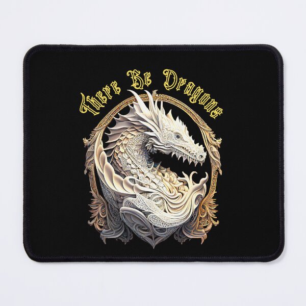 Item preview, There Be Dragons - White 04 (series) designed and sold by SteampunkMoai.