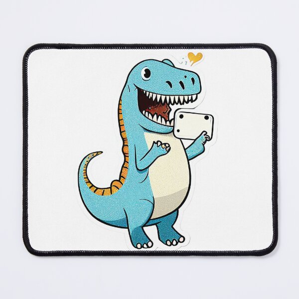 Item preview, Blue "T-Rex" On the Cellphone Sticker designed and sold by TheLazyCryptid.