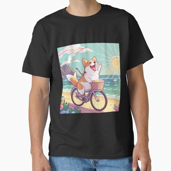 Item preview, Kawaii Corgi on a Coastal Adventure Bicycle Ride designed and sold by Akira Miyamoto.