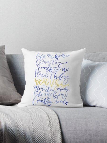 Aperçu de l'œuvre Paroles de Take Me Home Country Roads Watercolor créée et vendue par BreadandBrush.