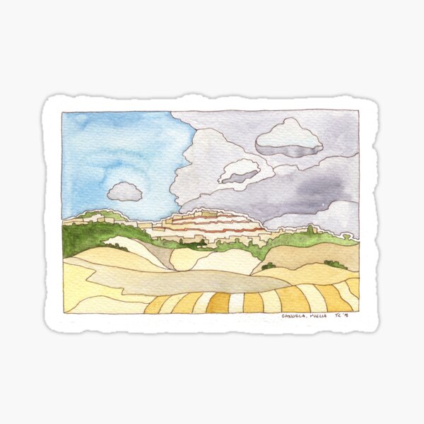 Item preview, Candela, Puglia - watercolour designed and sold by tiffleek.