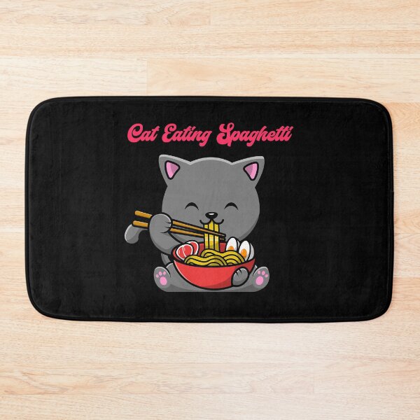 Artikelvorschau, Lustige Katze isst Spaghetti entworfen und verkauft von OfficialPNGs.