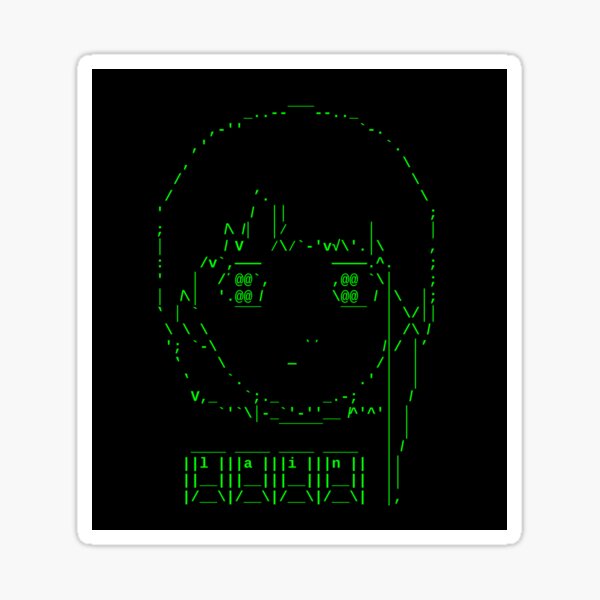 ASCII Lain Sticker
