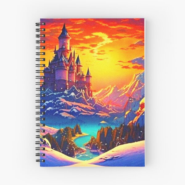Item preview, Fantasy castle on the snowy mountain scenic anime designed and sold by hedoniism-shop.
