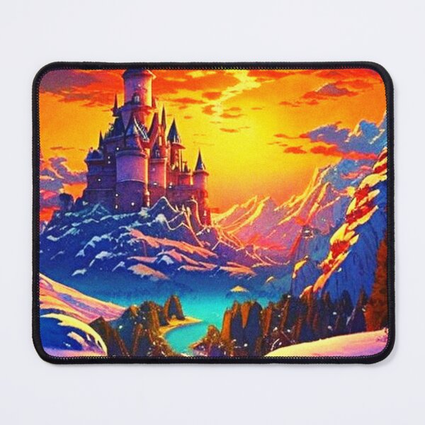 Item preview, Fantasy castle on the snowy mountain scenic anime designed and sold by hedoniism-shop.