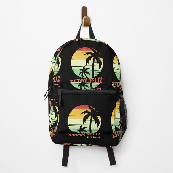 Item preview,  Estoy Feliz,  I'm Happy, Spanish Sayings, Vintage Retro Sunset View designed and sold by Sun Sand & Sea Art.