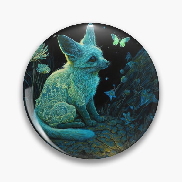 Item preview, Bioluminescent Fox designed and sold by Solace Sparkles.