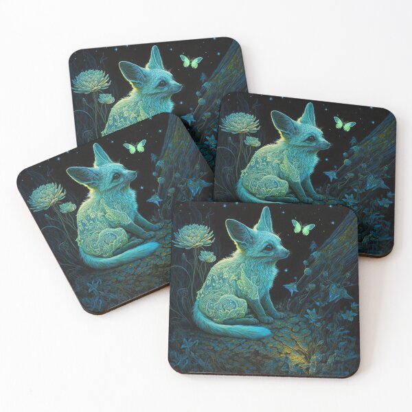 Item preview, Bioluminescent Fox designed and sold by Solace Sparkles.