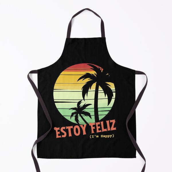 Item preview, Estoy Feliz, I'm Happy, Spanish Sayings, Vintage Retro Sunset View designed and sold by Sun Sand & Sea Art.