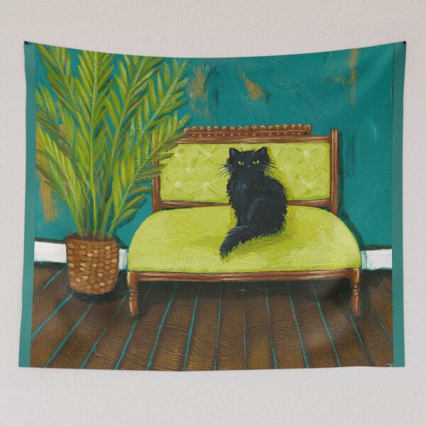 Item preview, Onyx On The Settee designed and sold by KilkennyCat Art.