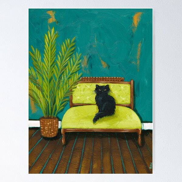 Item preview, Onyx On The Settee designed and sold by KilkennyCat Art.