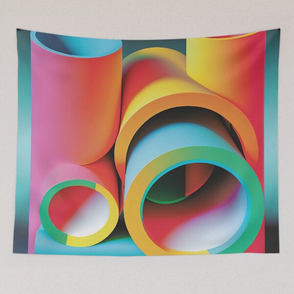Item preview, Pastel Tunnel Memphis Style 80's Design designed and sold by Tanis-Tweedale.