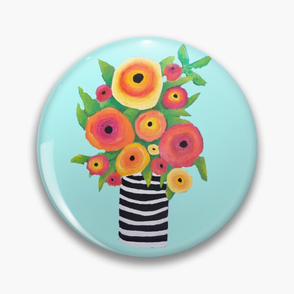 Item preview, Funky Circle Flowers in a vase designed and sold by Deb Webb.