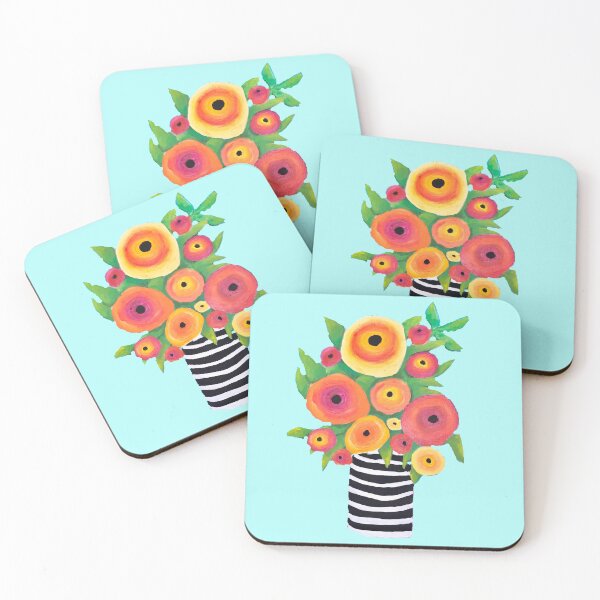 Item preview, Funky Circle Flowers in a vase designed and sold by Deb Webb.