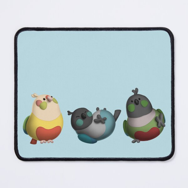 Item preview, 3 Chubby Green Cheek Conures, Cute Parrots Made of Clay designed and sold by Jazznote.