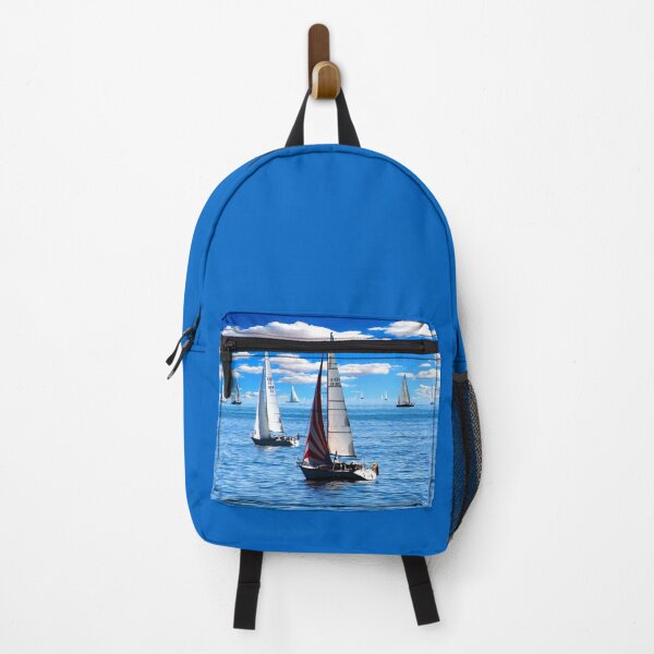 Item preview, MARITIME #41 - White Sails Framed by Beautiful Azure Sea and Sky designed and sold by DEL-Productions.