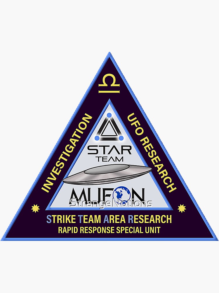MUFON (Mutual UFO Network) Triangular Star Team Patch Artwork | Sticker