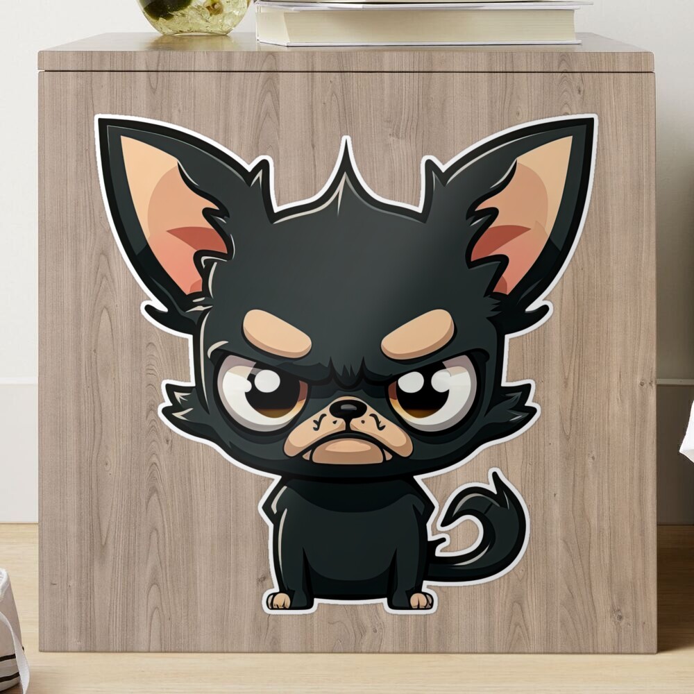 El Paso Chihuahuas Cute Chihuahua Angry Sticker by Artistshot