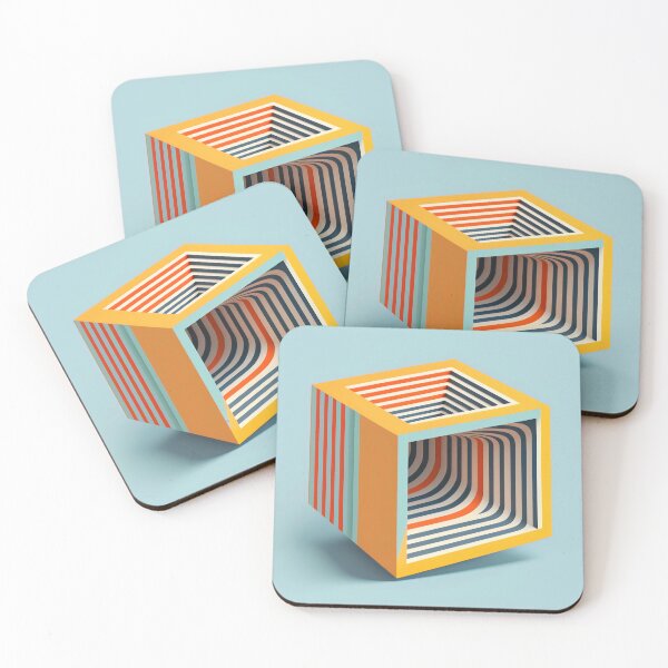 Item preview, Pastel Minimal Floating Cube 80's Aesthetic Design designed and sold by Tanis-Tweedale.