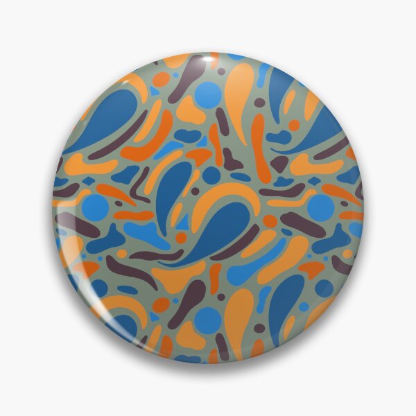 Item preview, Seamless blue pattern with abstract doodle round drawings designed and sold by lyonka06.