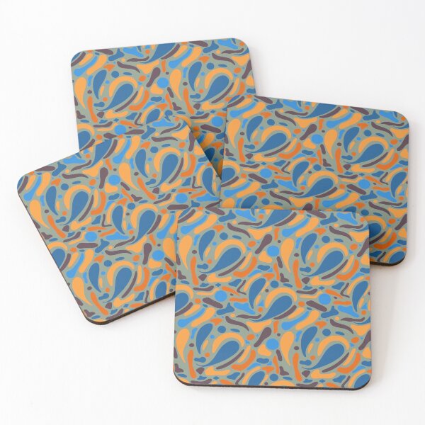 Item preview, Seamless blue pattern with abstract doodle round drawings designed and sold by lyonka06.