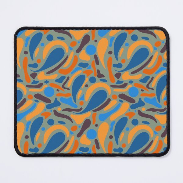 Item preview, Seamless blue pattern with abstract doodle round drawings designed and sold by lyonka06.