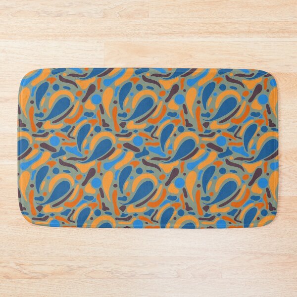 Item preview, Seamless blue pattern with abstract doodle round drawings designed and sold by lyonka06.