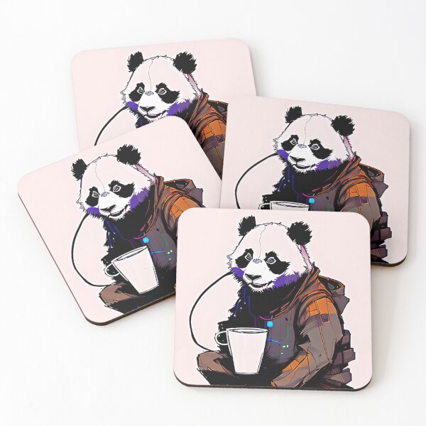 Item preview, Astronaut Panda Drinking Coffee designed and sold by lucascapito.
