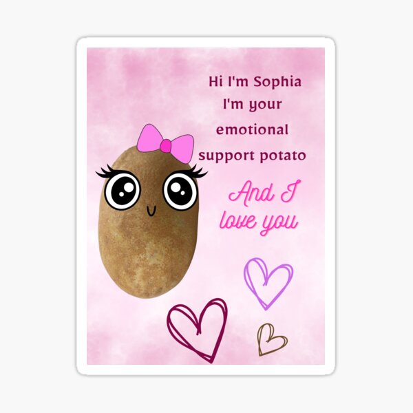 Emotional Support Potato #1 Sticker by a-lazybee