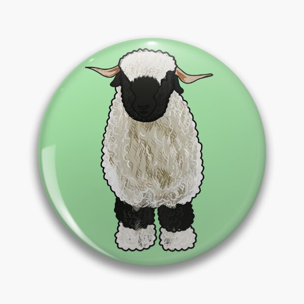 Item preview, Valais Blacknose sheep cartoon illustration designed and sold by Misscartoon.