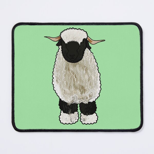 Item preview, Valais Blacknose sheep cartoon illustration designed and sold by Misscartoon.