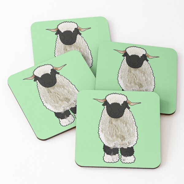 Item preview, Valais Blacknose sheep cartoon illustration designed and sold by Misscartoon.