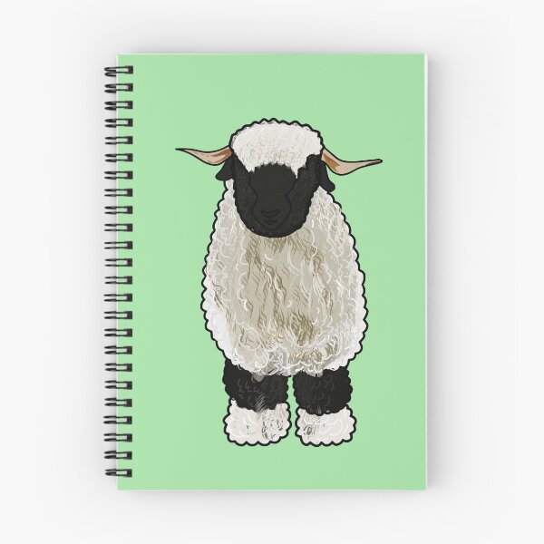 Item preview, Valais Blacknose sheep cartoon illustration designed and sold by Misscartoon.