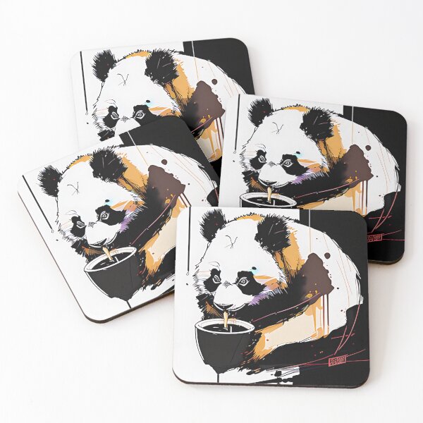 Item preview, Panda drinking coffee designed and sold by lucascapito.