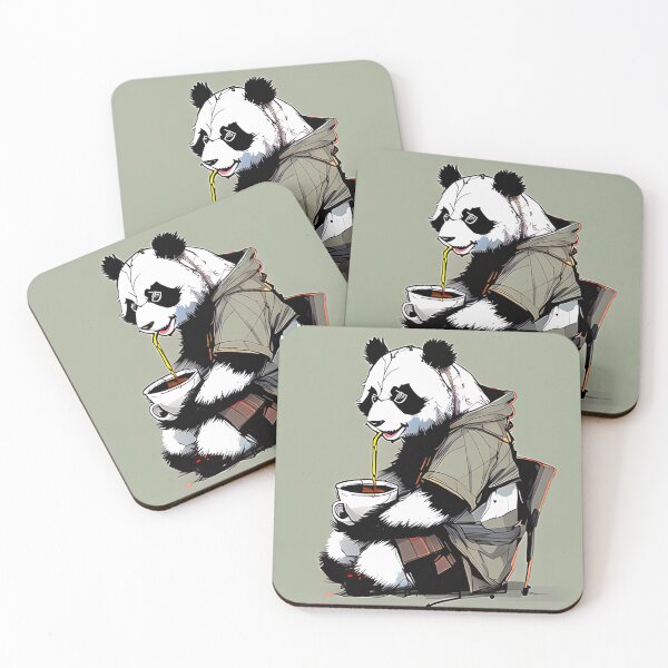 Item preview, Panda Drinking Coffee designed and sold by lucascapito.