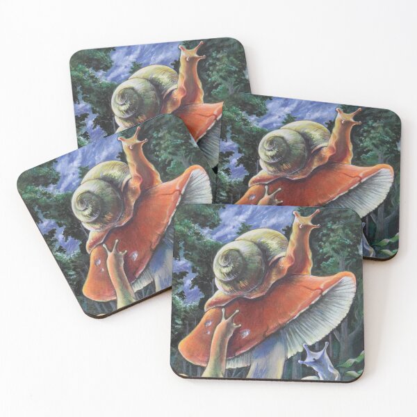 Item preview, Snails Taking Turns on Mushroom designed and sold by RJKpoyp.