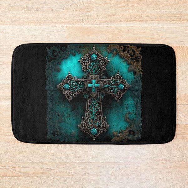 Item preview, Gothic Cross with Turquoise Accents designed and sold by Dragonstrom.