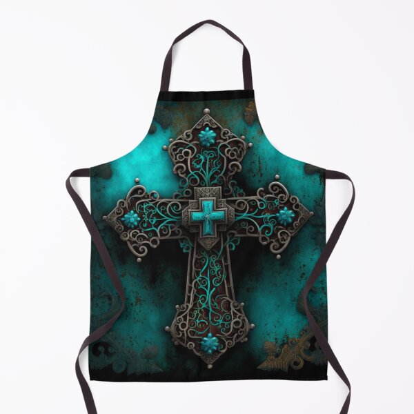 Item preview, Gothic Cross with Turquoise Accents designed and sold by Dragonstrom.