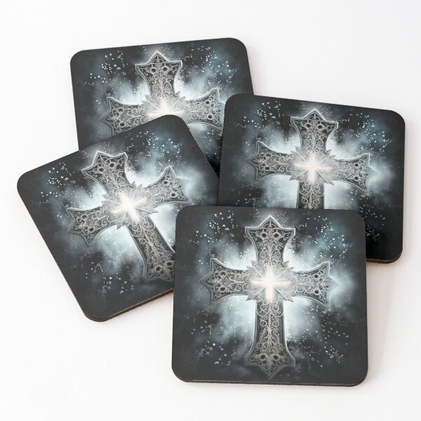 Item preview, Silver Gothic Cross with White Ethereal Glow designed and sold by Dragonstrom.