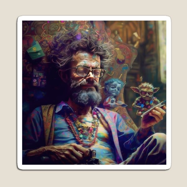 Item preview, Terence McKenna Meditates With DMT Elves designed and sold by JohnVibes.