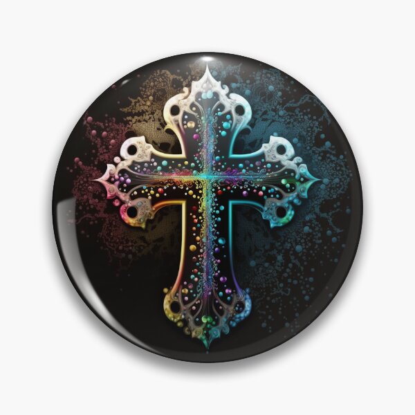Item preview, Sparkling Silver Rainbow Cross designed and sold by Dragonstrom.