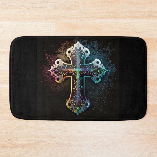 Item preview, Sparkling Silver Rainbow Cross designed and sold by Dragonstrom.