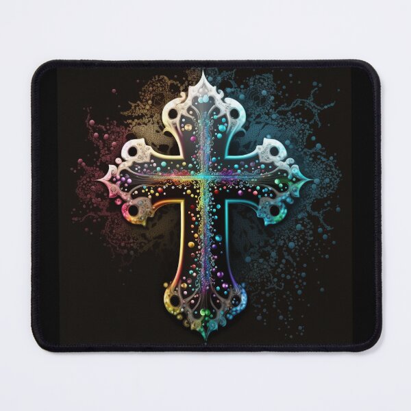 Item preview, Sparkling Silver Rainbow Cross designed and sold by Dragonstrom.